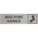 Aluminium Bordje Machinekamer 165x45mm met tape