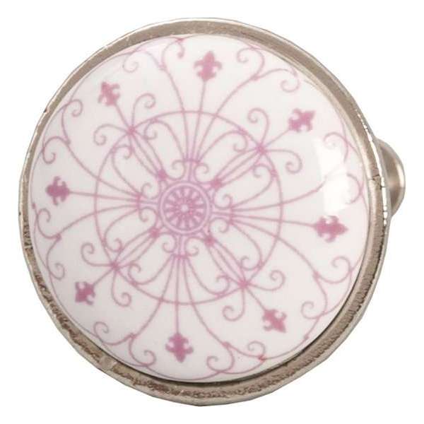Clayre & Eef Deurknop Ø 3 cm Roze Keramiek Rond Bogen Meubelknop Clayre & Eef Deurknop Ø 3 cm Roze Keramiek Rond Bogen Meubelknop