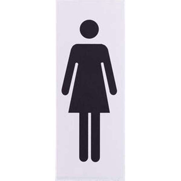 Aluminium deurbordje pictogram: Dames toilet Zelfklevend | 130x50x0,5 mm | deur bordje Dames WC Aluminium deurbordje pictogram: Dames toilet Zelfklevend | 130x50x0,5 mm | deur bordje Dames WC