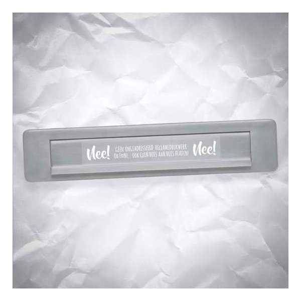 Brievenbussticker - Gezellig - Nee/Nee - Design Brievenbussticker - Gezellig - Nee/Nee - Design
