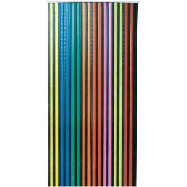 Voordelige Vliegengordijn/deurgordijn Linten multicolor/zwart 90x220 Voordelige Vliegengordijn/deurgordijn Linten multicolor/zwart 90x220