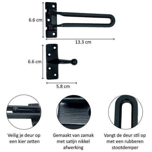 Kierstandhouder - Binnendraaiend - Zink legering - Satijn nickel afwerking - Rubbere stootdemper Kierstandhouder - Binnendraaiend - Zink legering - Satijn nickel afwerking - Rubbere stootdemper