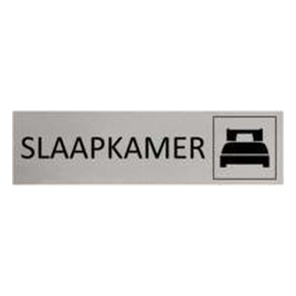 Aluminium Deurbordje Slaapkamer 165x45mm met tape Aluminium Deurbordje Slaapkamer 165x45mm met tape