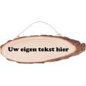 Van hout gemaakte naambord voordeur gepersonaliseerd met eigen tekst en of afbeelding