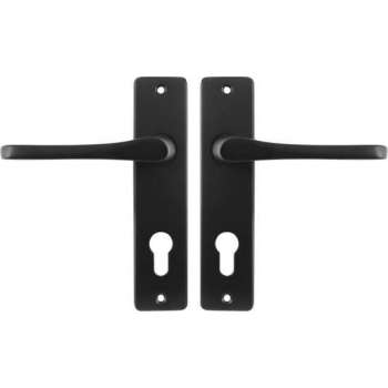 Starx Deurklink Zwart – Deurbeslag – Deurschild voor Profielcilinder (PC72) – Deurklink Vlinder