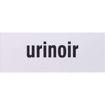 Aluminium deurbordje tekst: urinoir | 5 jaar garantie | Zelfklevend | 130x50x0,5 mm