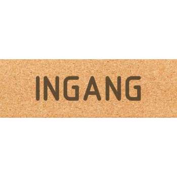 Deurbordje - ingang bord - bordje - ingang - rechthoekig - Kurk