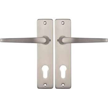 Starx Deurklink RVS – Deurbeslag – Deurschild voor Profielcilinder (PC72) – Deurklink Duim