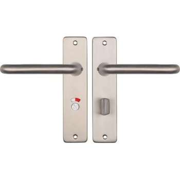 Starx Deurklink RVS – Deurbeslag – Deurschild met Toiletsluiting (WC63–8) – Deurklink Coupe