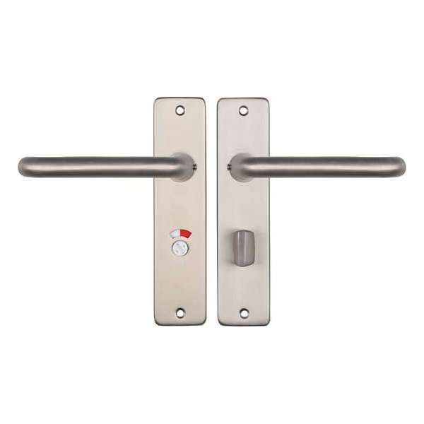 Starx Deurklink RVS – Deurbeslag – Deurschild met Toiletsluiting (WC63–8) – Deurklink Coupe Starx Deurklink RVS – Deurbeslag – Deurschild met Toiletsluiting (WC63–8) – Deurklink Coupe