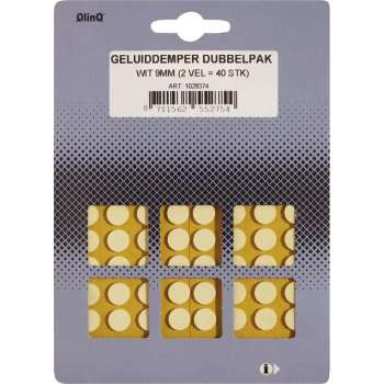Qlinq Geluiddemper Zelfklevend Dubbelpak - Wit - 9 mm