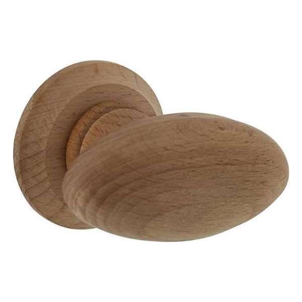 Intersteel Knopkruk ovaal met rozet hout Intersteel Knopkruk ovaal met rozet hout