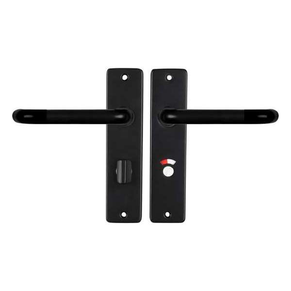 Starx Deurklink Zwart – Deurbeslag – Deurschild met Toiletsluiting (WC63–8) – Deurklink Coupe Starx Deurklink Zwart – Deurbeslag – Deurschild met Toiletsluiting (WC63–8) – Deurklink Coupe