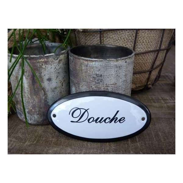 Emaille deurbordje ovaal 'Douche' Emaille deurbordje ovaal 'Douche'