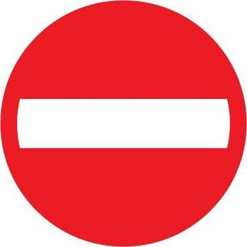 Pickup bord rond diameter 30 cm - Verboden doorgang - verboden toegang - verboden in te rijden