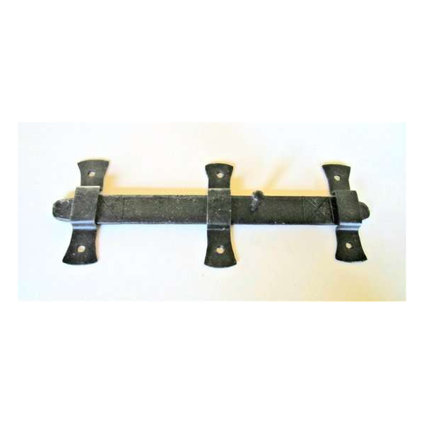 Zwarte smeedijzeren platte grendel kruis 200 mm Zwarte smeedijzeren platte grendel kruis 200 mm