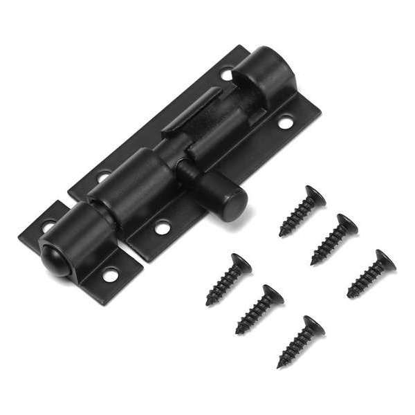 Schuifgrendel - zwart - 50mm (klein) Schuifgrendel - zwart - 50mm (klein)