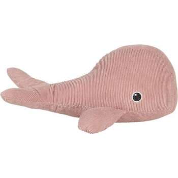 Clayre & Eef Deurstopper Walvis 37*34*15 cm Roze Polyester Deurklem Deurwig
