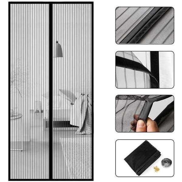 Garden Collection Magnetisch vliegengordijn - (2x) 50x210 cm - Zwart - Deurgordijn - Horgordijn Garden Collection Magnetisch vliegengordijn - (2x) 50x210 cm - Zwart - Deurgordijn - Horgordijn