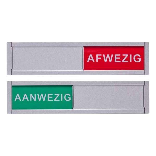 Schuifbordje kantoor met tekst Aanwezig Afwezig – 3M dubbelzijdig Schuifbordje kantoor met tekst Aanwezig Afwezig – 3M dubbelzijdig
