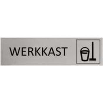 Aluminium Deurbordje Werkkast / Schoonmaak 165x45mm met tape