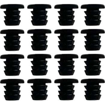 Set van 300 pvc dopjes, buffers, deurdempers (type 1, zwart, 5 mm)
