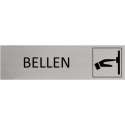 Aluminium Deurbordje Bellen 165x45mm met tape