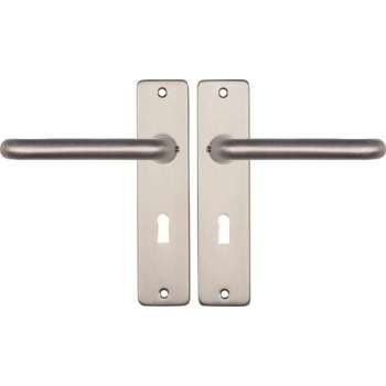 Starx Deurklink RVS – Deurbeslag – Deurschild met Sleutelgat (SL56) – Deurklink Coupe