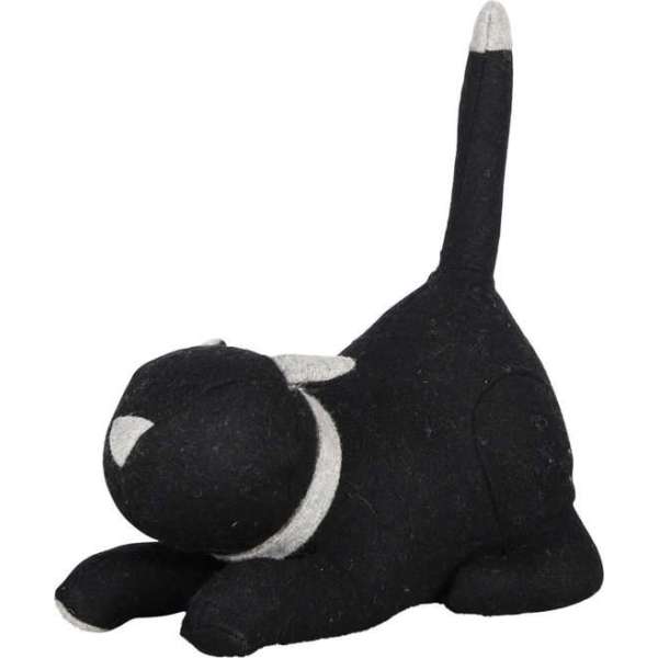 Esschert Design Deurstopper Kat 26,4 X 30,5 cm Vilt Zwart/wit Esschert Design Deurstopper Kat 26,4 X 30,5 cm Vilt Zwart/wit