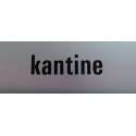 Aluminium deurbordje tekst: kantine Zelfklevend | 130x50x0,5 mm | deur bordje kantine