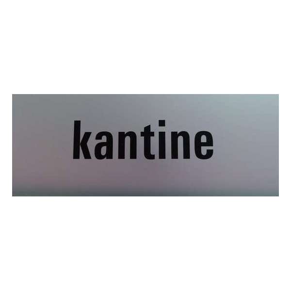 Aluminium deurbordje tekst: kantine Zelfklevend | 130x50x0,5 mm | deur bordje kantine Aluminium deurbordje tekst: kantine Zelfklevend | 130x50x0,5 mm | deur bordje kantine