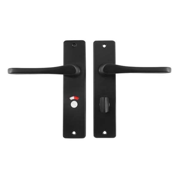Starx Deurklink Zwart – Deurbeslag – Deurschild met Toiletsluiting (WC63–8) – Deurklink Vlinder Starx Deurklink Zwart – Deurbeslag – Deurschild met Toiletsluiting (WC63–8) – Deurklink Vlinder