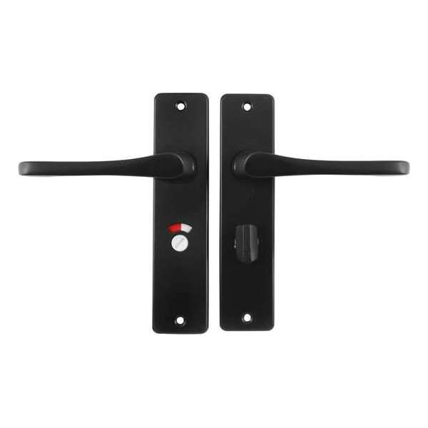 Starx Deurklink Zwart – Deurbeslag – Deurschild met Toiletsluiting (WC57–5) – Deurklink Vlinder Starx Deurklink Zwart – Deurbeslag – Deurschild met Toiletsluiting (WC57–5) – Deurklink Vlinder
