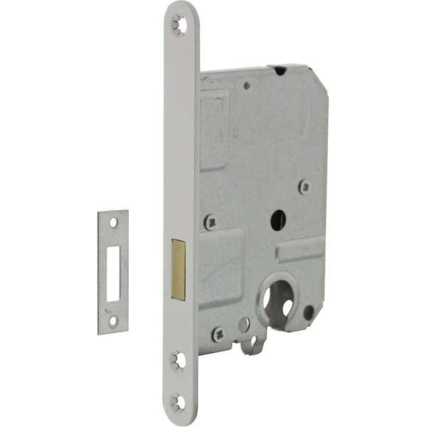 Intersteel Woningbouw cilinder kastslot 55 mm wit Intersteel Woningbouw cilinder kastslot 55 mm wit