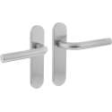 Intersteel deurkruk met schild - Basic Recht - blind - RVS geborsteld