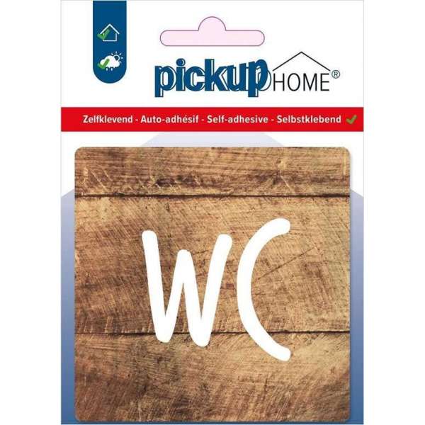 Pickup WC hout - 90x90 mm Pictogram Route Acryl Pickup WC hout - 90x90 mm Pictogram Route Acryl
