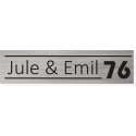 Naamplaatjes | Naamplaat brievenbus | Naamplaatje RVS-Look recht Formaat 8x2 cm