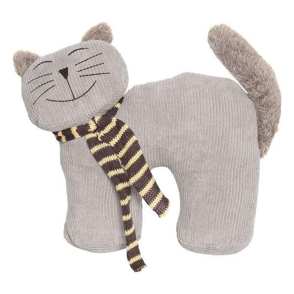 Clayre & Eef Deurstopper Kat 36*15*24 cm Grijs Polyester Deurklem Deurwig Clayre & Eef Deurstopper Kat 36*15*24 cm Grijs Polyester Deurklem Deurwig