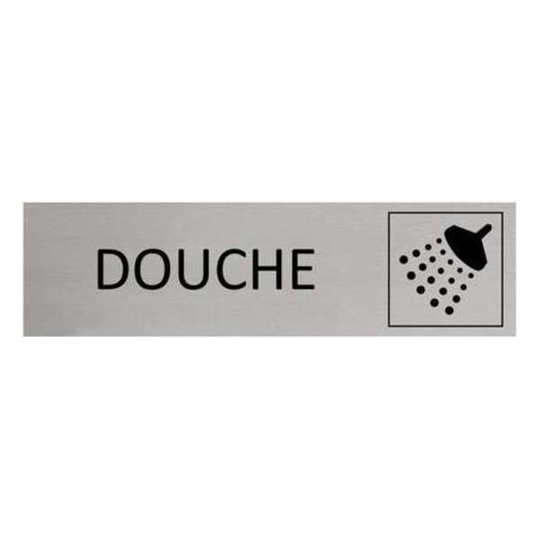 Aluminium Deurbordje Douche 165x45mm met tape Aluminium Deurbordje Douche 165x45mm met tape