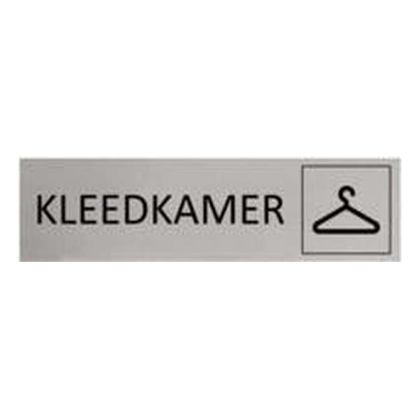 Aluminium Deurbordje Kleedkamer 165x45mm met tape Aluminium Deurbordje Kleedkamer 165x45mm met tape