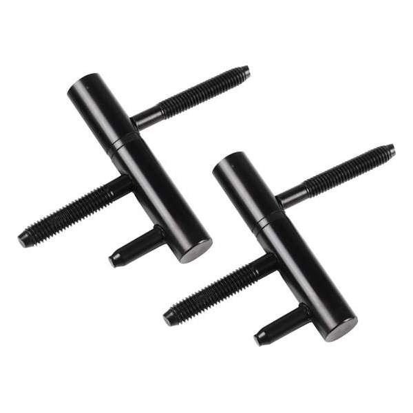 Starx - inboor paumelle (scharnier) - voor opdekdeur - voor houten kozijnen-75 x 14 mm - zwart Starx - inboor paumelle (scharnier) - voor opdekdeur - voor houten kozijnen-75 x 14 mm - zwart