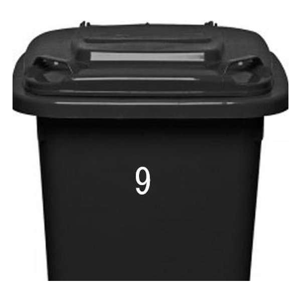Cijfersticker – nummer 9 - wit - 10 cm - klikosticker - containersticker - brievenbussticker Cijfersticker – nummer 9 - wit - 10 cm - klikosticker - containersticker - brievenbussticker