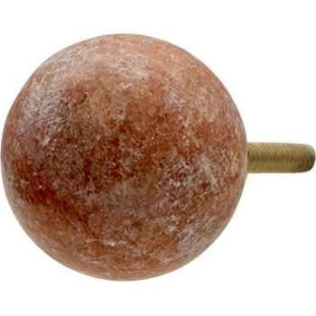 Clayre & Eef Deurknop Ø 3*3  cm Rose Goud Steen Meubelknop