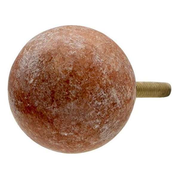 Clayre & Eef Deurknop Ø 3*3 cm Rose Goud Steen Meubelknop Clayre & Eef Deurknop Ø 3*3 cm Rose Goud Steen Meubelknop