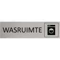 Aluminium Deurbordje Wasruimte 165x45mm met tape