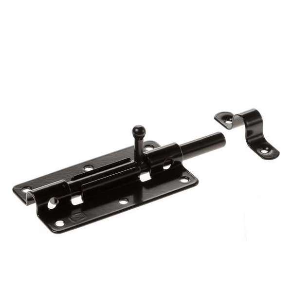GB Plaatgrendel zwart 100x50mm GB Plaatgrendel zwart 100x50mm