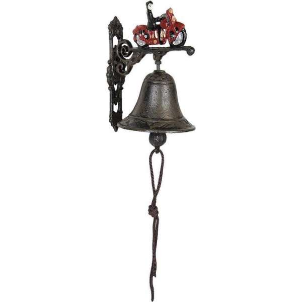 Clayre & Eef Ouderwetse Deurbel Gietijzer Motor 13*10*16 cm Bruin Ijzer Tuinbel Buitenbel Bel met Klepel Clayre & Eef Ouderwetse Deurbel Gietijzer Motor 13*10*16 cm Bruin Ijzer Tuinbel Buitenbel Bel met Klepel
