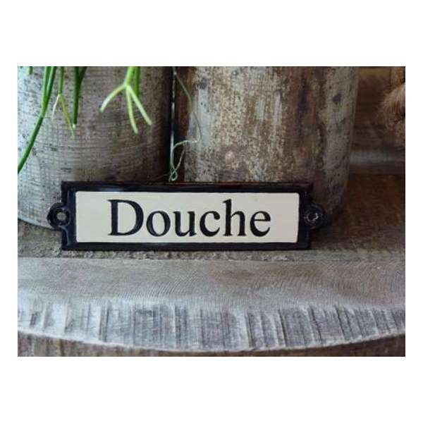 Emaille deurbordje recht 'Douche' Emaille deurbordje recht 'Douche'
