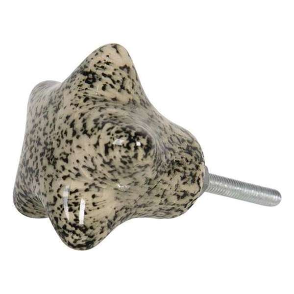 Clayre & Eef Deurknop 4*3*4 cm Zwart Keramiek Meubelknop Clayre & Eef Deurknop 4*3*4 cm Zwart Keramiek Meubelknop