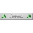 Ja Ja reclame brievenbus sticker Aluminium | Zelfklevend deur bordje ja ja sticker